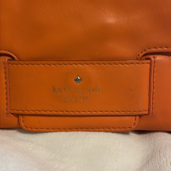 Kate Spade Orange Tompkins Square Billie Satchel Leather Bag - Picture 7 of 9